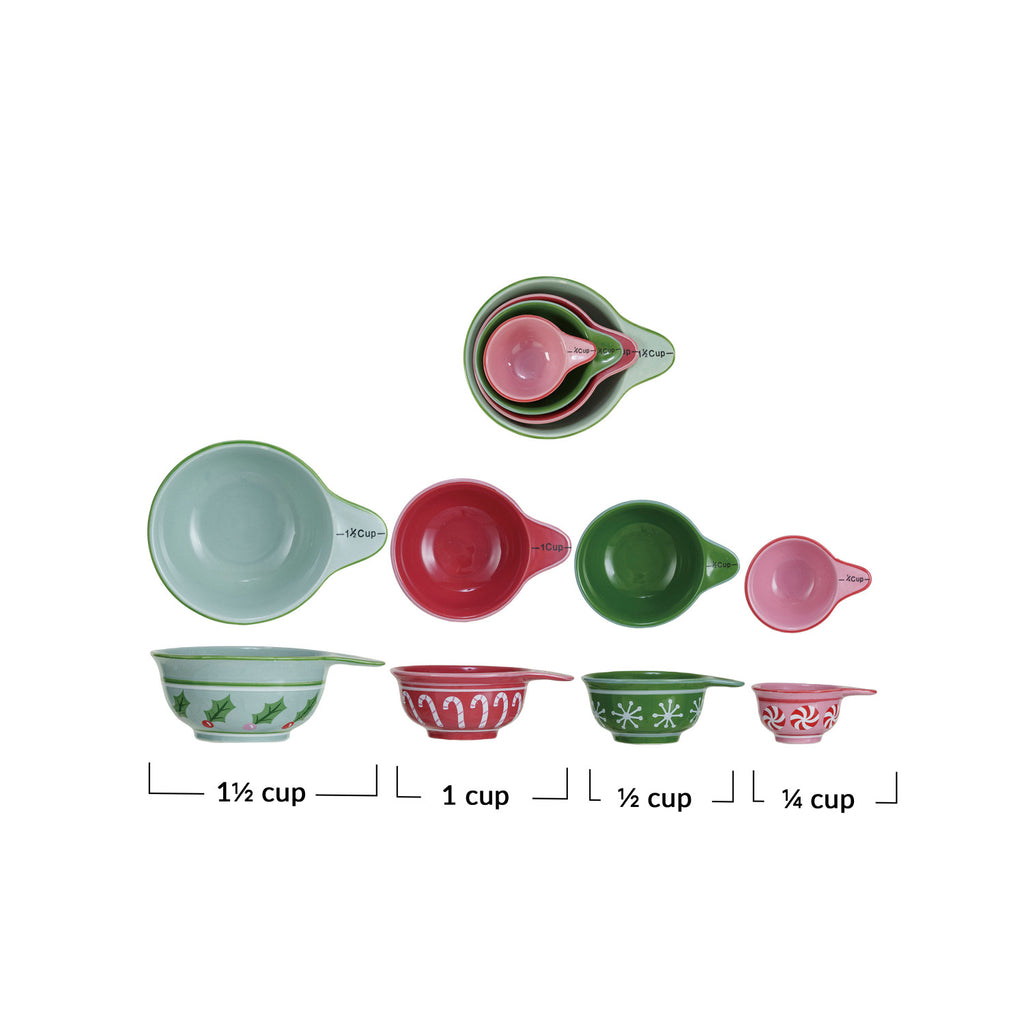Festive Holiday Ceramic Measuring Cups - Freshie & Zero Studio Shop