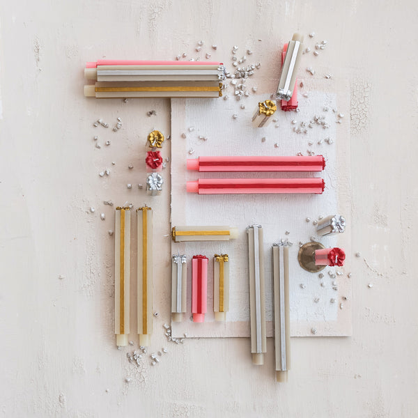 Gift Box Red + Pink Taper Candles Set of 2 - Freshie & Zero Studio Shop