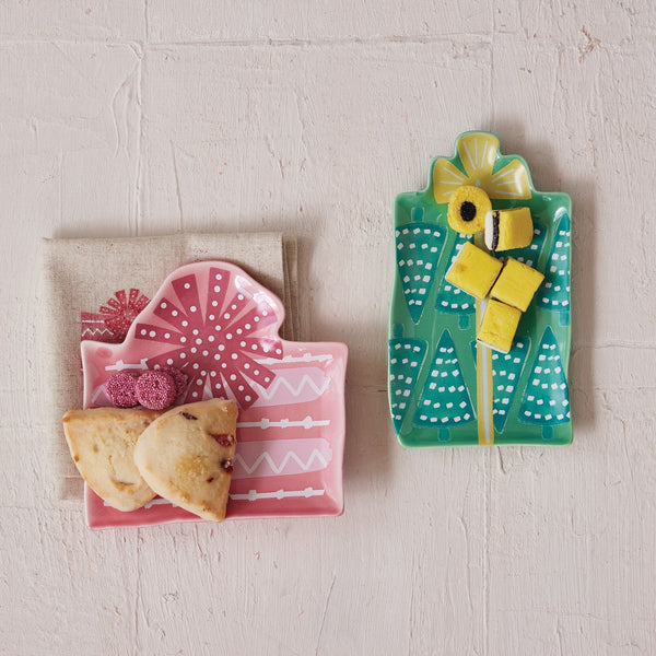 Stoneware Holiday Gift-Box Shaped Dish - Freshie & Zero Studio Shop