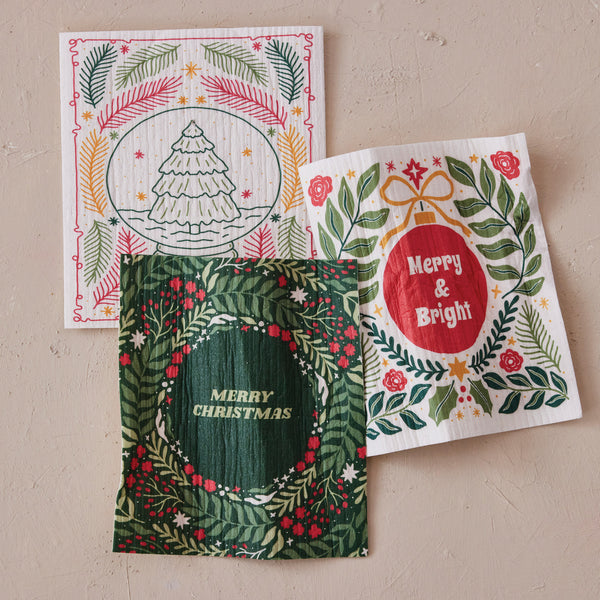 Holiday Swedish Dishcloths - Freshie & Zero Studio Shop