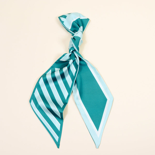 Twist & Tie Scarf - Teal Stripes - Freshie & Zero Studio Shop