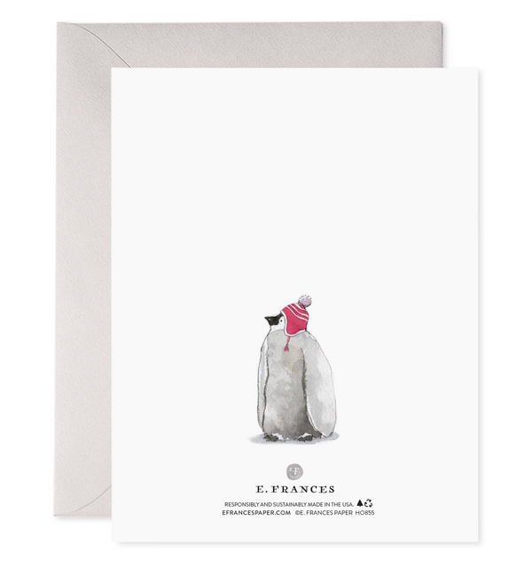 Cozy Penguins Holiday Christmas Greeting Card - Freshie & Zero Studio Shop