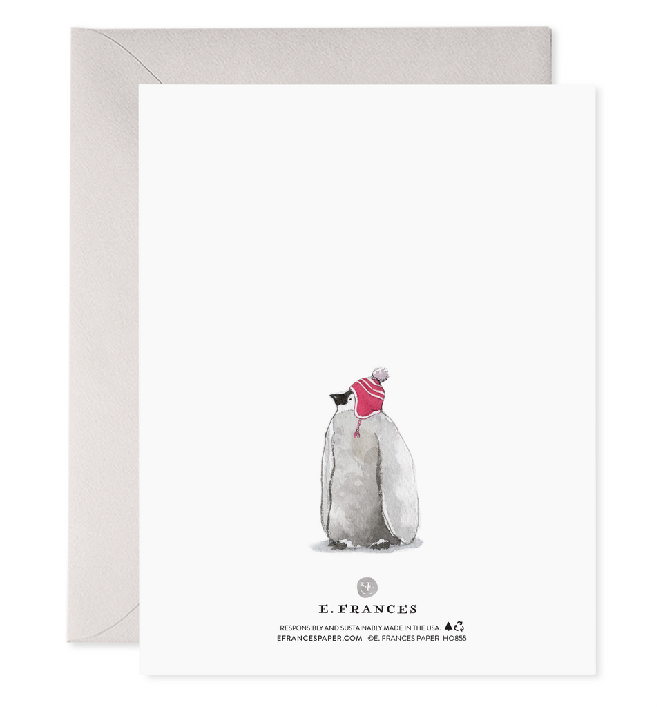 Cozy Penguins Holiday Christmas Greeting Card - Freshie & Zero Studio Shop