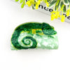 Green Lizard Hair Claw Clip: Yellow-bellied lizard - Freshie & Zero Studio Shop