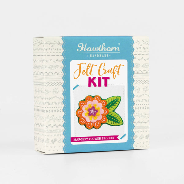 Margery Flower Felt Craft Brooch Kit | Complete Craft Kit - Freshie & Zero Studio Shop