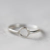 Diamond Dusted Open Circle Silver Ring - Freshie & Zero Studio Shop
