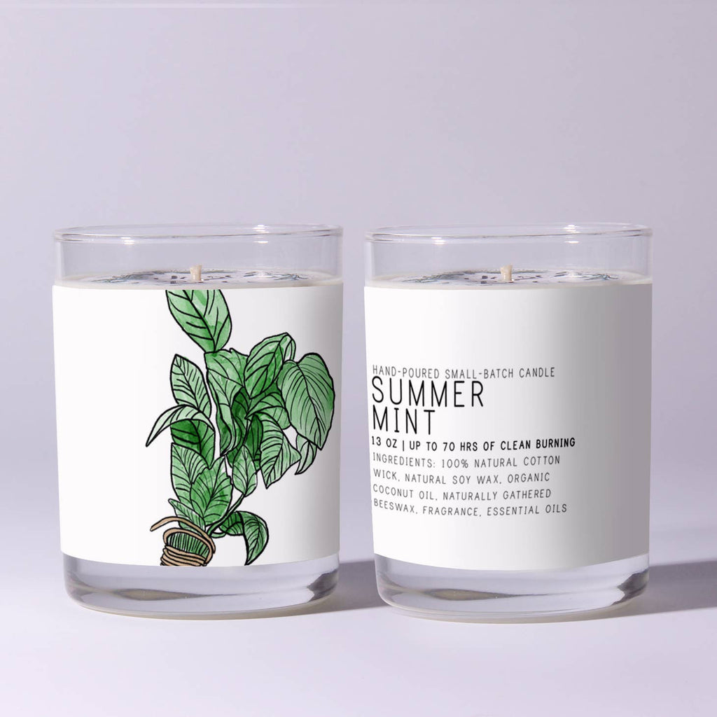 Summer Mint 13oz Just Bee Candle - Freshie & Zero Studio Shop