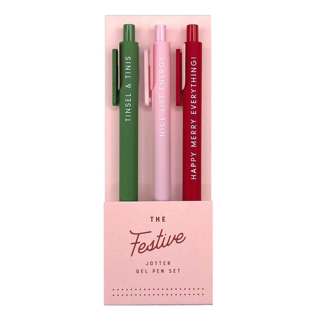 Festive Jotter Gel Pen: Set of 3 - Freshie & Zero Studio Shop