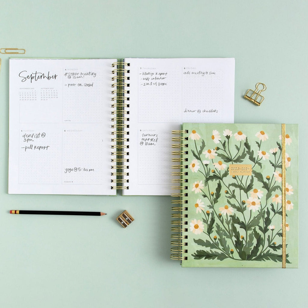 2024 Large Spiral Planner by 1Canoe2 - Montauk Daisies - Freshie & Zero Studio Shop