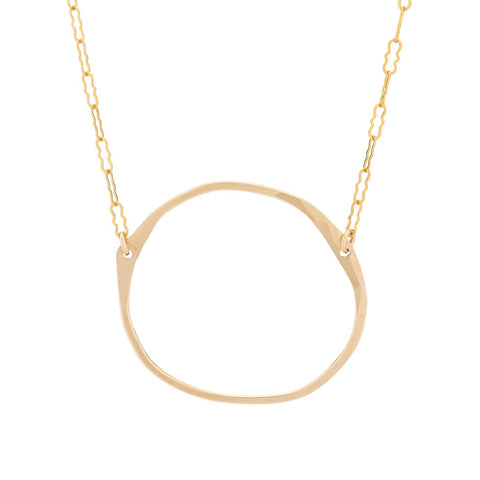Gold Little Apple Necklace by Freshie & Zero featuring a delicate apple charm on a fine chain.