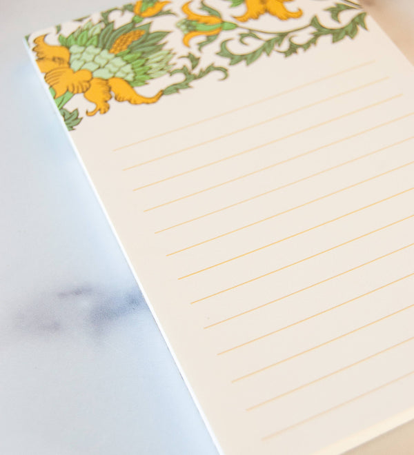 Floral Notepad - Gold - Freshie & Zero Studio Shop
