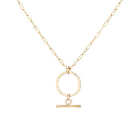 Mini Mantra Necklace by Freshie & Zero featuring a delicate chain and a small pendant with a meaningful inscription.