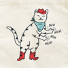 Cowboy Cat Mew! Mew! Canvas Tote Bag - Freshie & Zero Studio Shop