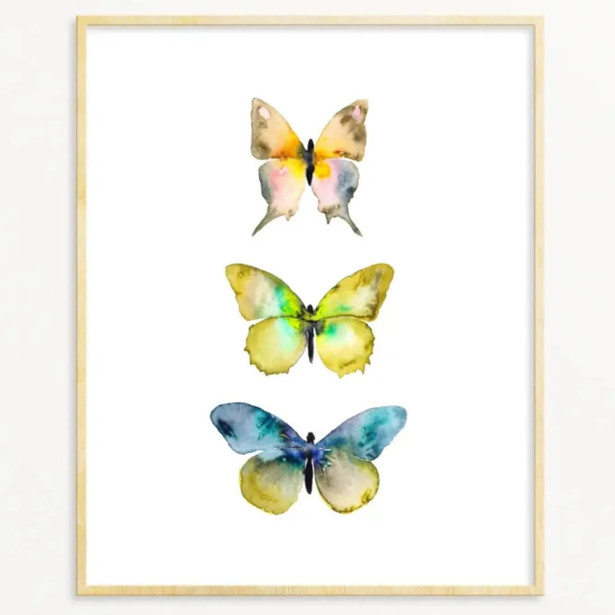 Snoogs & Wilde Watercolor Print: Butterflies no.4 - Freshie & Zero Studio Shop