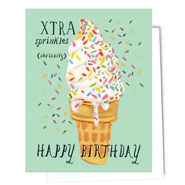 Extra Sprinkles Birthday Card - Freshie & Zero Studio Shop