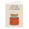 Your Birthday Makes the World Brighter Birthday Card - Freshie & Zero Studio Shop