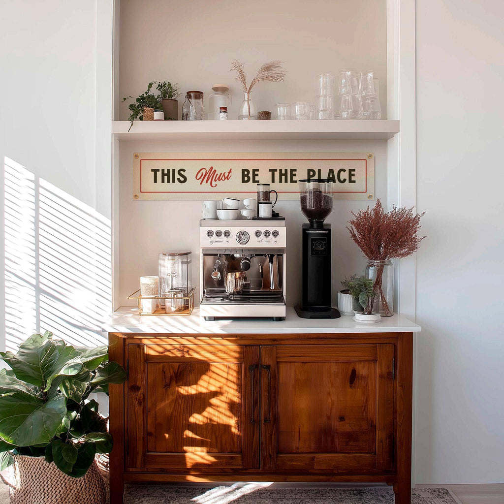 This Must Be The Place Felt Sign Banner - Freshie & Zero Studio Shop