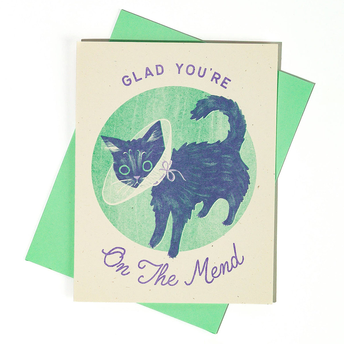 On The Mend Risograph Get Well Card | Freshie & Zero