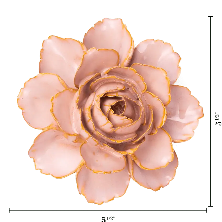 France Collection Ceramic Flower: Rose Pink Camellia - Freshie & Zero Studio Shop