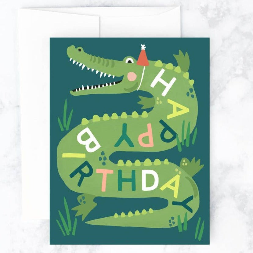 Birthday Gator Card by Idlewild - Freshie & Zero Studio Shop