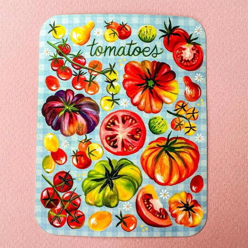 Tomatoes Market Sticker - Freshie & Zero Studio Shop