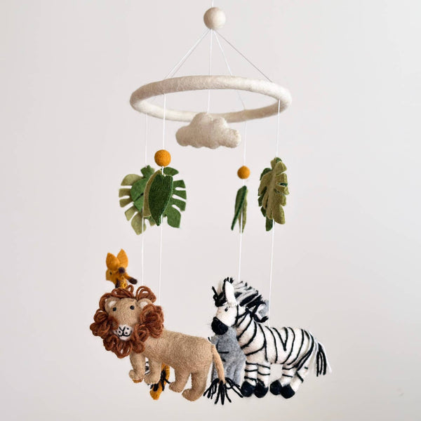 Felt Baby Mobile - Safari Animals - Freshie & Zero Studio Shop