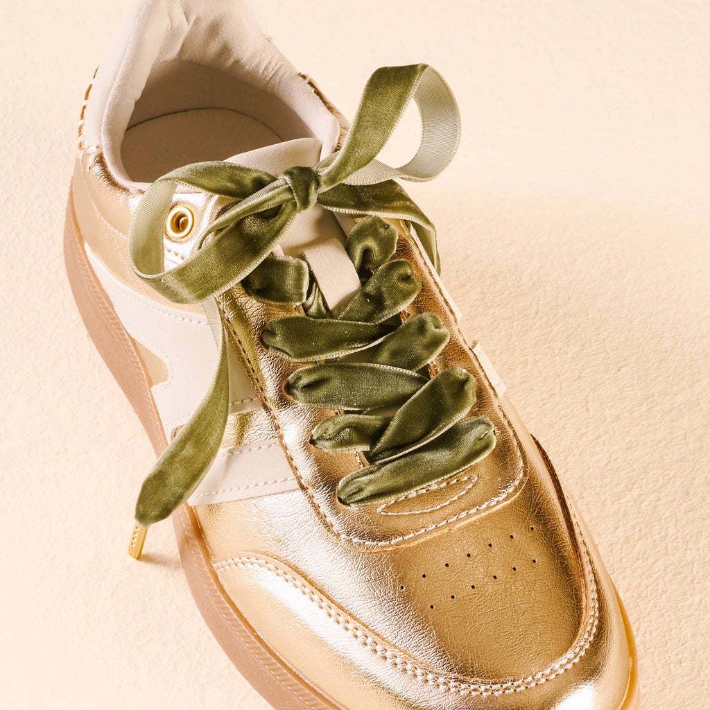 Velvet Ribbon Shoelaces - Green - Freshie & Zero Studio Shop