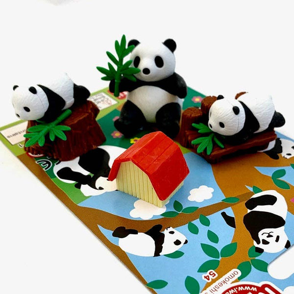 Iwako Panda Family Puzzle Erasers Set - Freshie & Zero Studio Shop