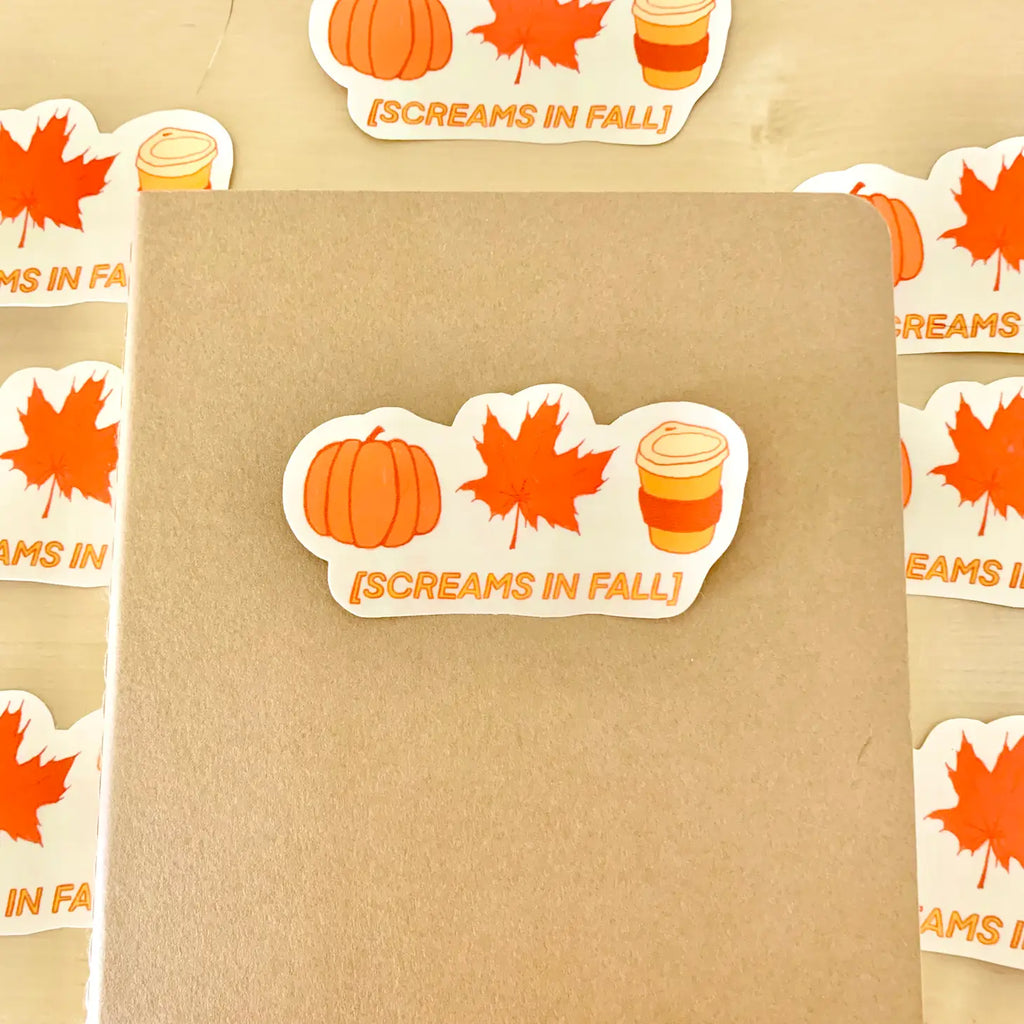 Screams In Fall Sticker - Freshie & Zero Studio Shop