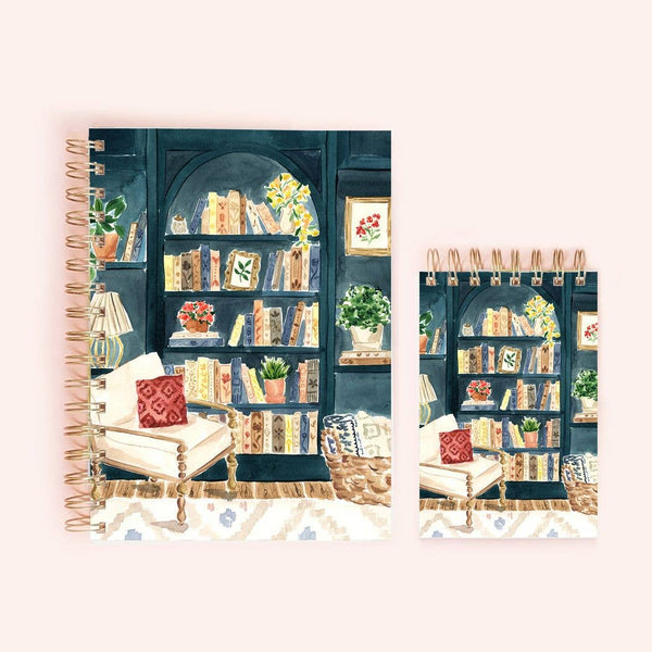 Medium Spiral Notebook: Reading Nook - Freshie & Zero Studio Shop