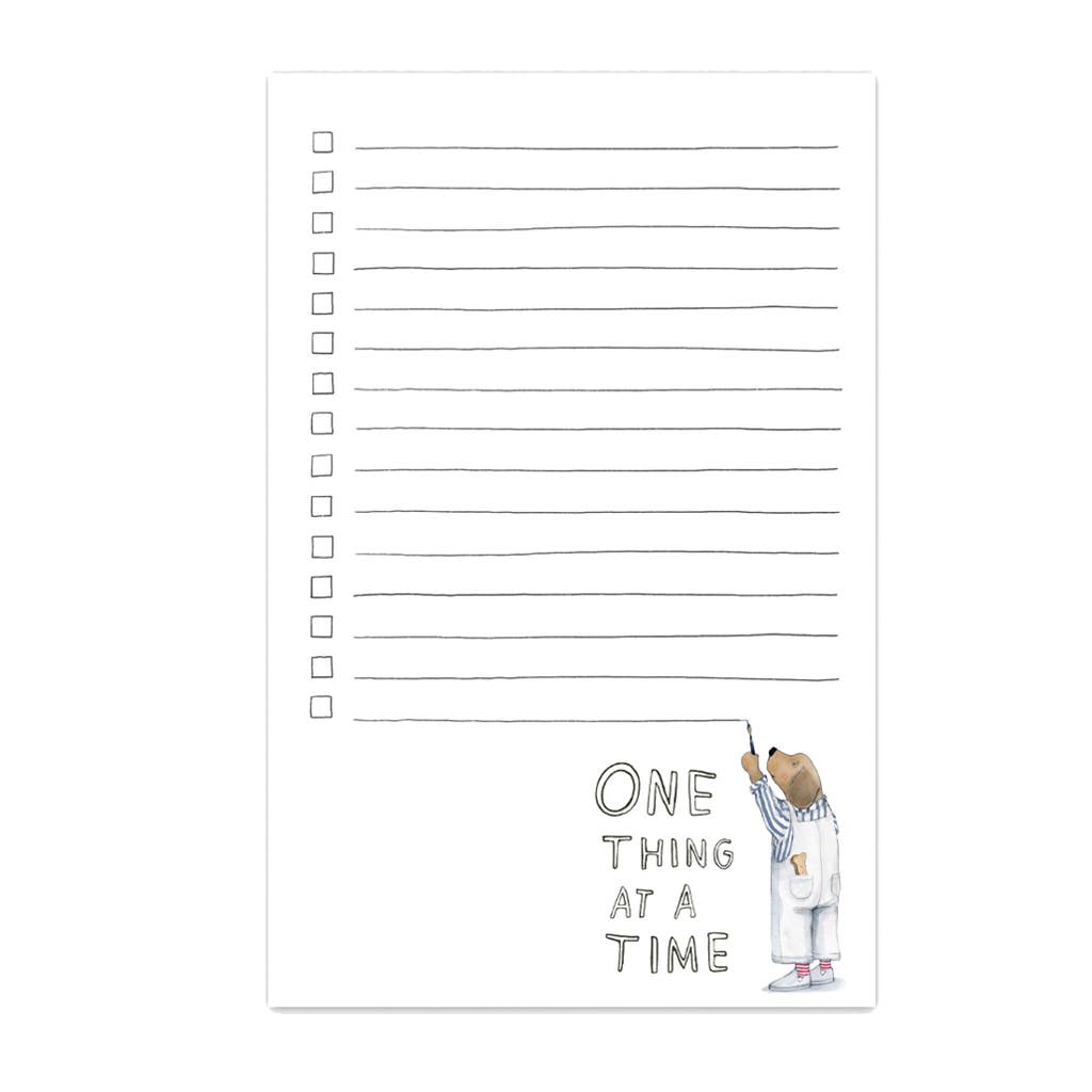 One Thing at a Time Notepad by E. Frances Paper - Freshie & Zero Studio Shop