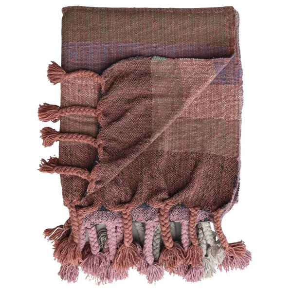 Woven Muted Stripe Throw Blanket With Tassels - Freshie & Zero Studio Shop