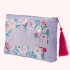 Velvet Embroidered Zip Pouch - Hello Gorgeous - Freshie & Zero Studio Shop