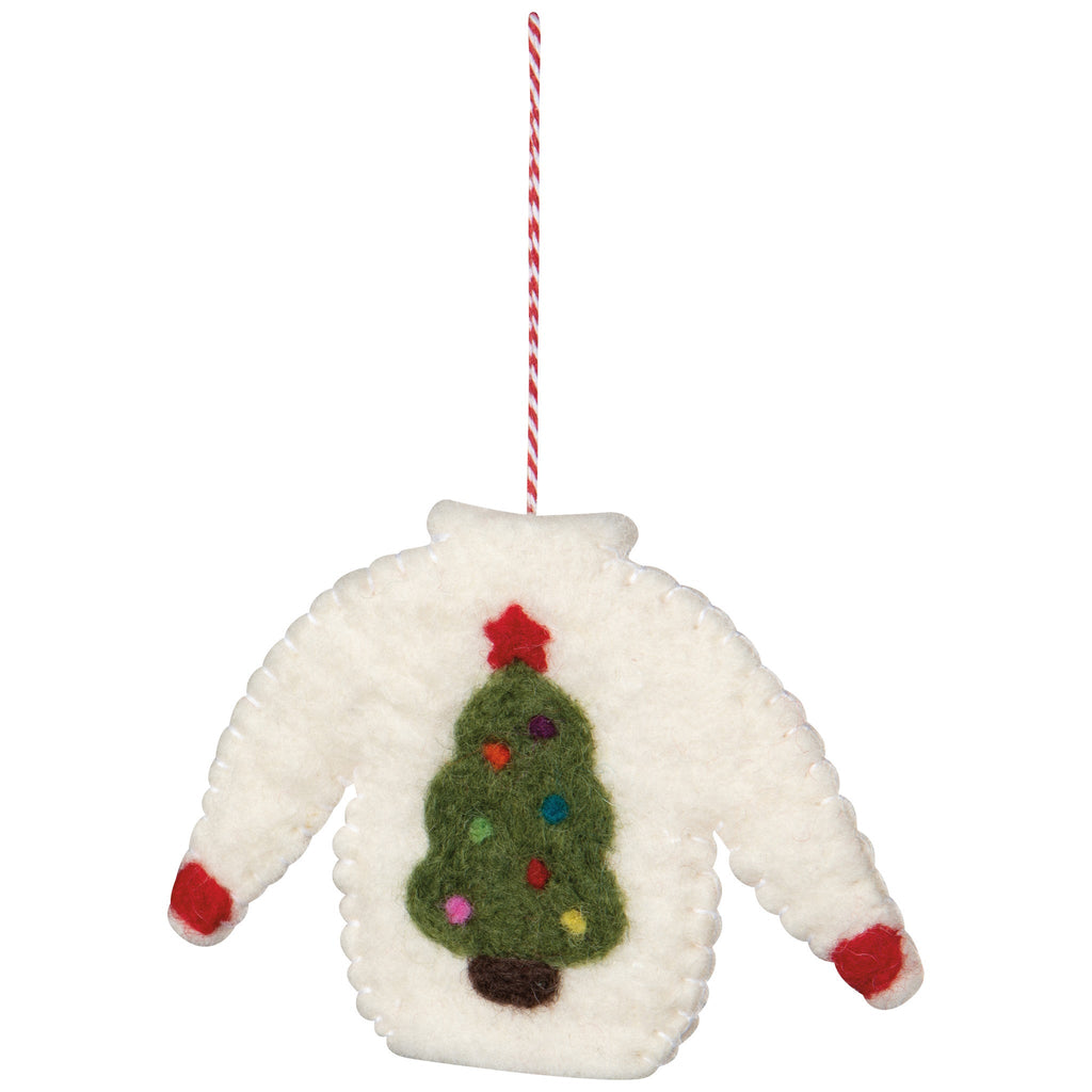 Ugly Christmas Sweater Felt Ornament - Freshie & Zero Studio Shop