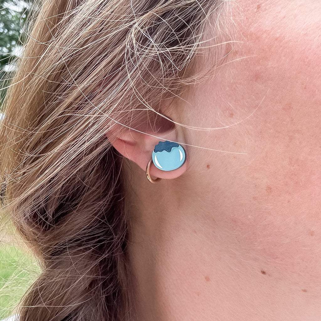 Blueberry Stud Earrings by Elise Design - Freshie & Zero Studio Shop