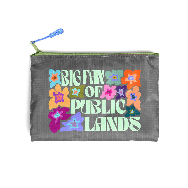 Big Fan of Public Lands Recycled Small Zip Bag - Freshie & Zero Studio Shop