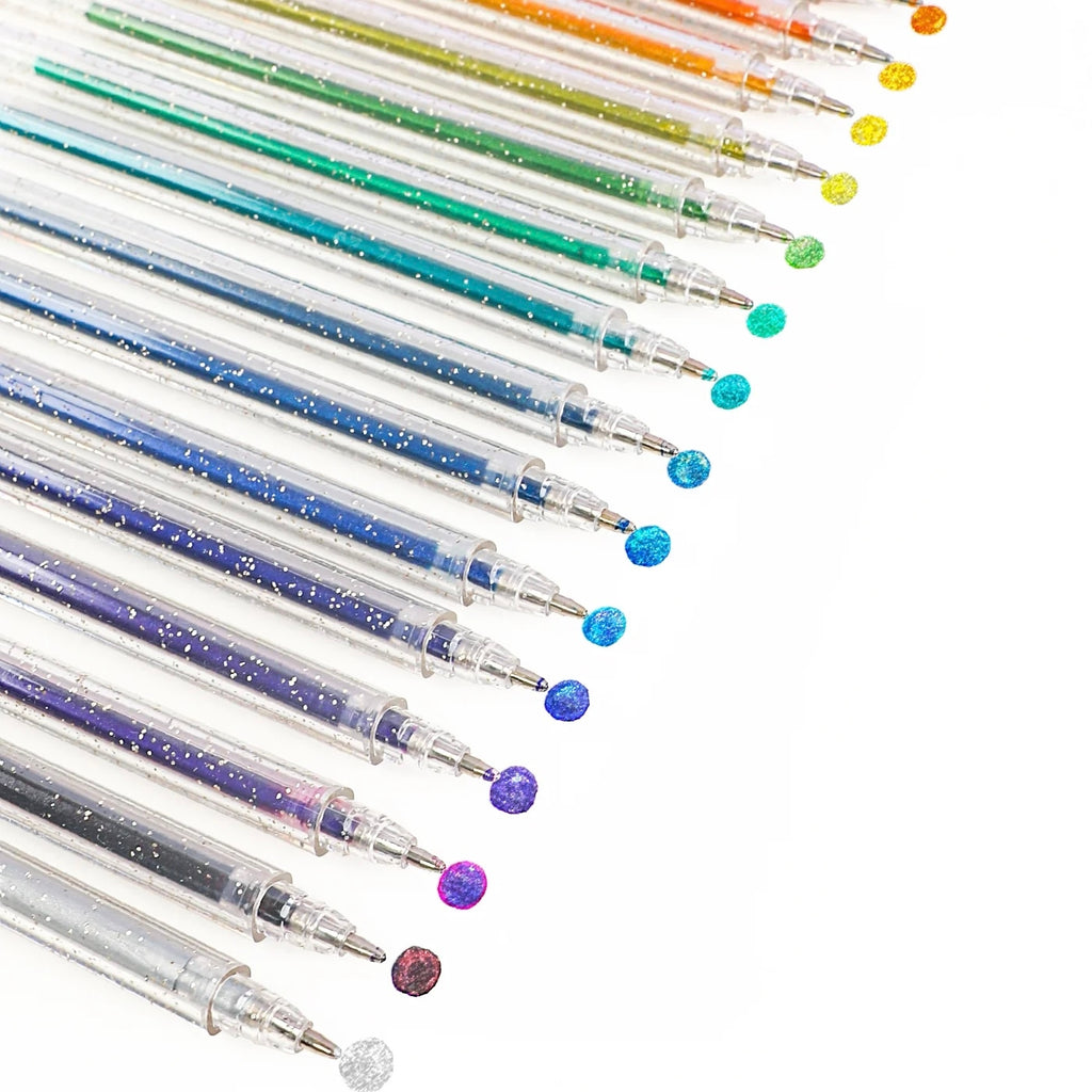 Glitter Gel Ink Pens Set of 18 - Freshie & Zero Studio Shop