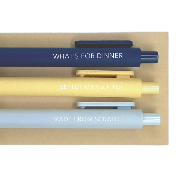 Kitchen Gel Pen Jotters Set - Freshie & Zero Studio Shop