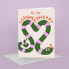 To My Sssweetheart Snake Love Greeting Card - Freshie & Zero Studio Shop