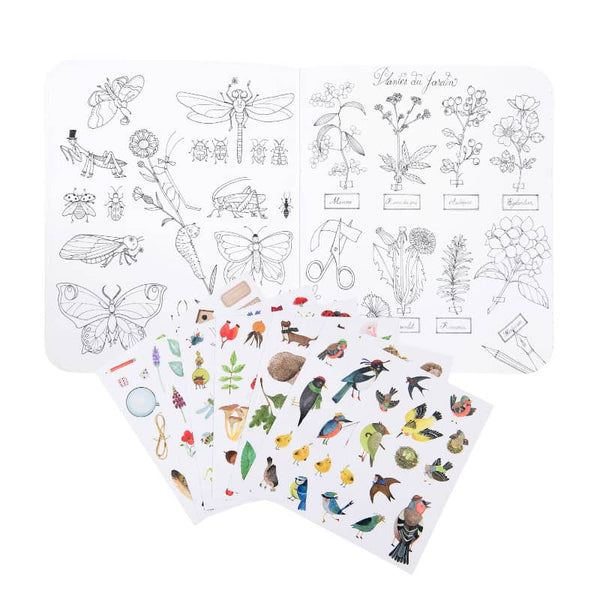Four Seasons Garden Coloring Book with Stickers - Freshie & Zero Studio Shop