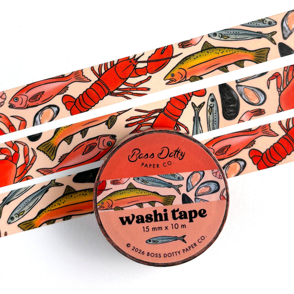 Seafood Washi Tape - Freshie & Zero Studio Shop