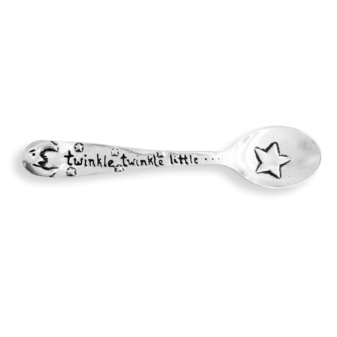 Pewter Baby Spoon by Basic Spirit: Twinkle Twinkle | Freshie & Zero