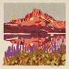 Caroline Clark Banner Peak art print featuring a mountain landscape in muted natural tones