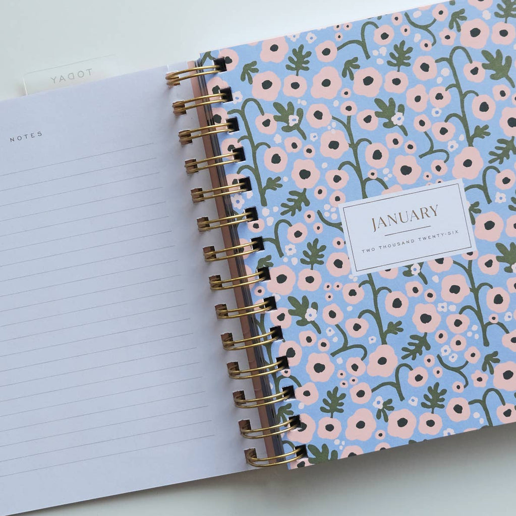2026 Pocket Size Planner | Coral Floral - Freshie & Zero Studio Shop