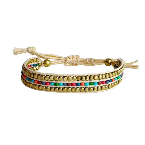Beaded bracelet from Powder Design featuring slim, colorful beads, designed as a stylish accessory for wrist wear.