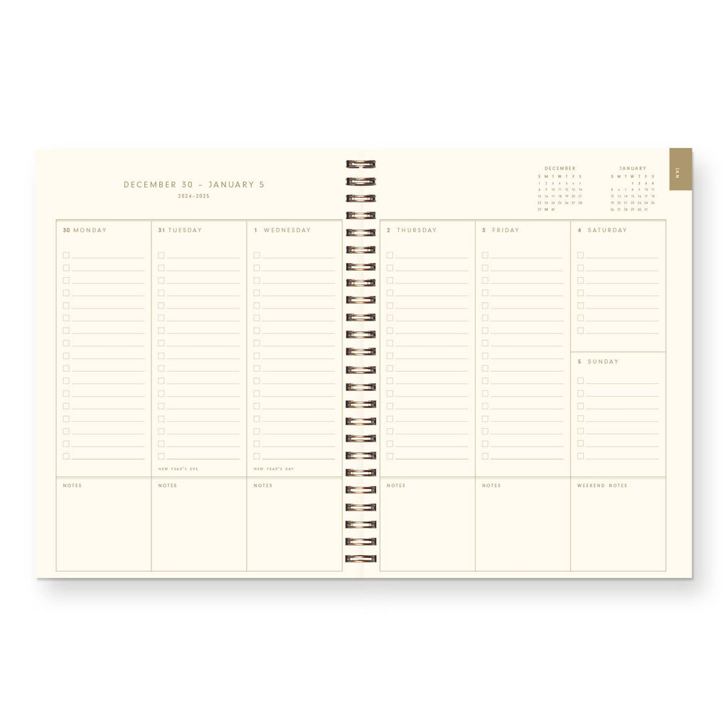 2026 Gold Foil Calendar Year Planner | Mulberry - Freshie & Zero Studio Shop