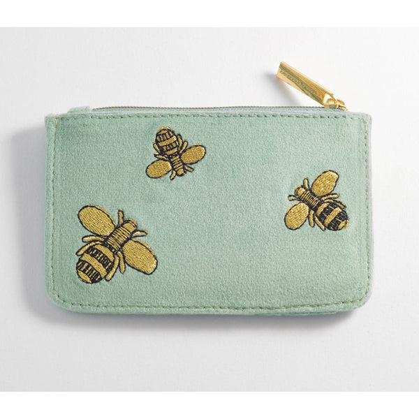 Embroidered Bees Card Wallet by Estella Bartlett - Freshie & Zero Studio Shop