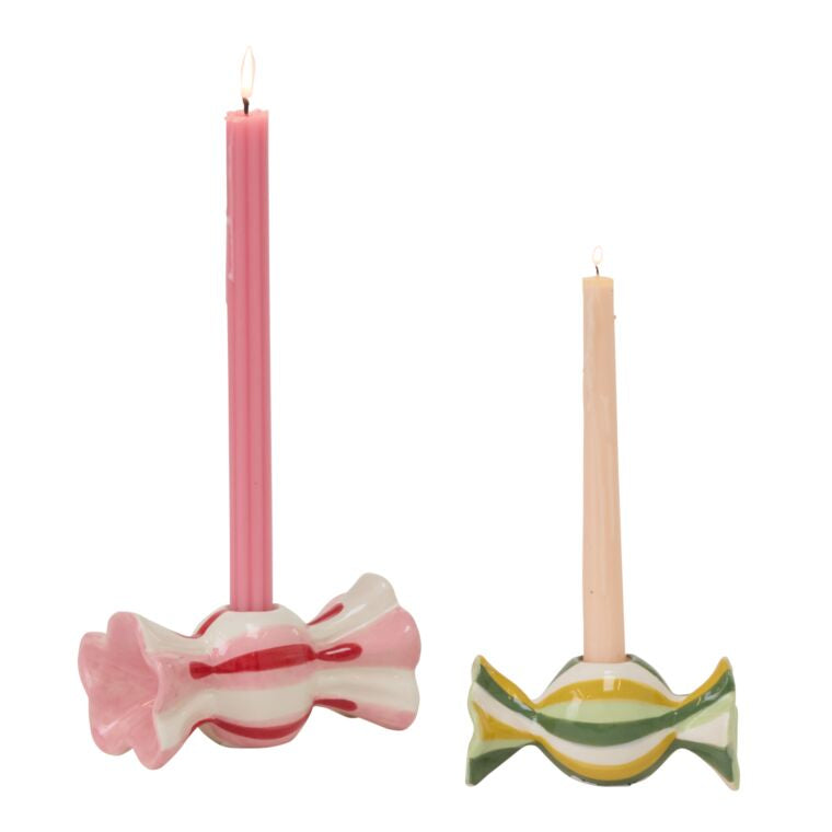 Cute Candy Taper Candle Holders - Freshie & Zero Studio Shop