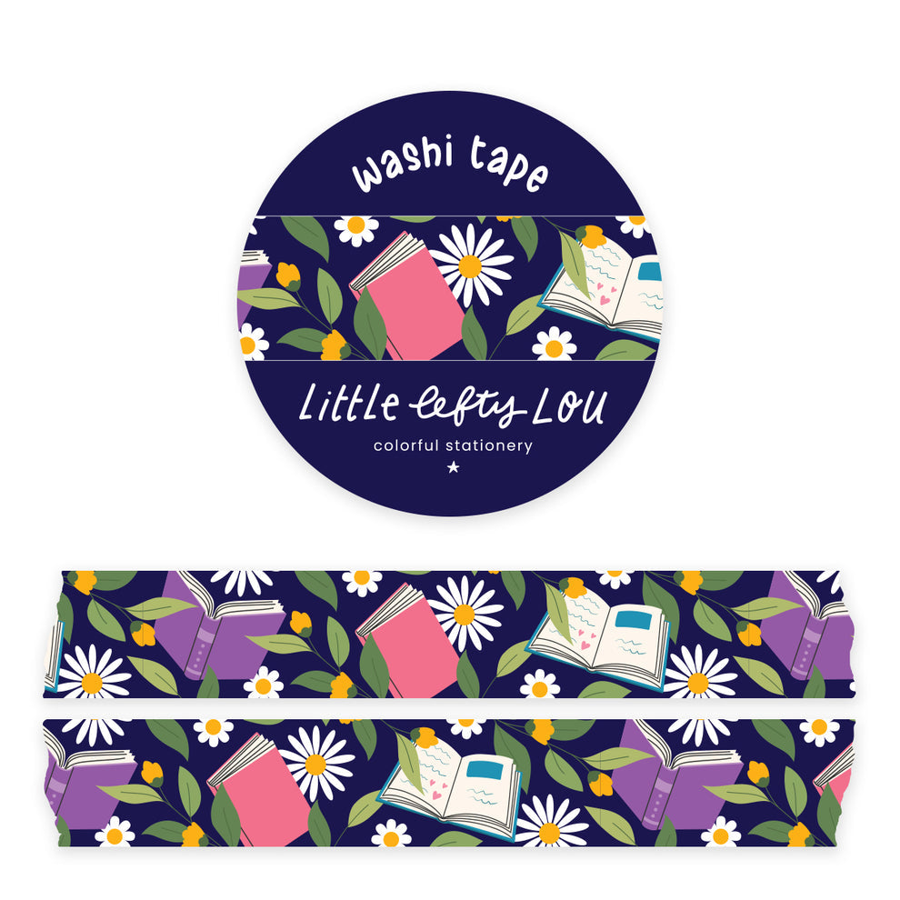 Washi Tape: Books And Flowers - Freshie & Zero Studio Shop