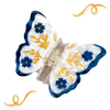 Acetate Butterfly Hair Claw, Floral Design: Blue - Freshie & Zero Studio Shop